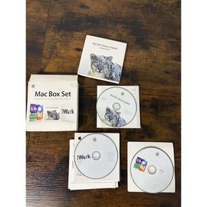 Apple Mac Box Set Includes Mac OS X Snow Leopard iLife iWork MC680Z/A